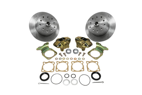 Rear Disc Brake Kit, Double-Drilled 5x130 with14x1.5mm threads, 5x4.75" with 12mm threads, I.R.S. 68 & later & Swing Axle 68