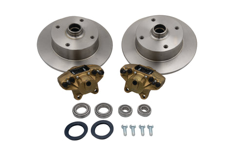 EMPI Ball Joint Front Disc 4/130 Drilled & Slotted Brake Kit Without Spindles