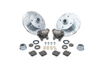 EMPI Ball Joint Front Disc 4/130 Drilled & Slotted Brake Kit with Wilwood Calipers / Silver, Without Spindles