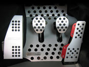 Rennline Aluminum 4 Piece Pedal Set with Rubber Grips for Porsche 911 964, and 993 Coupe