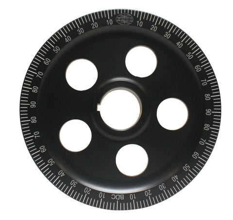 Introducing the Ultimate Aluminum Degree Pulleys, designed for maximum durability with hard anodized black finishes. These pulleys feature laser-engraved degree numbers and marks for precision. Available in standard grooved, bolt-in, and machined case sand seal versions, our pulleys are equipped with stainless steel collars in the seal area. For Bolt-In Sand Seal Pulleys, use Long Bolt Kit P/N 9118. Compatible with P/N 9928 Belt.