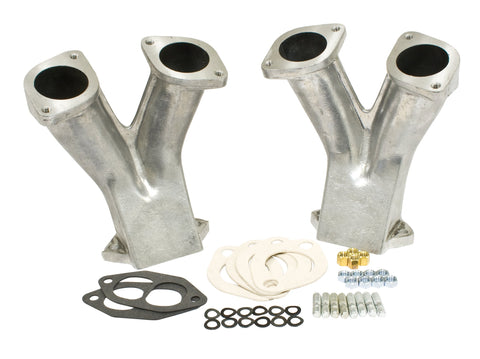 Stage 1 Match-Ported Tall Manifolds for 48/51 EPC/IDA Carburetors, Pair