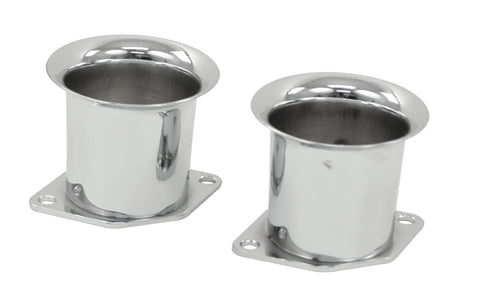 Enhance your engine performance with Chrome Stacks or Air Horns, designed to reduce fuel stand-off and add a sleek look to your EMPI HPMX, IDF Weber, or DRLA Dellorto carbs. Crafted from high-quality steel with a chrome finish, these air horns offer durability and style for a clean, polished appearance.