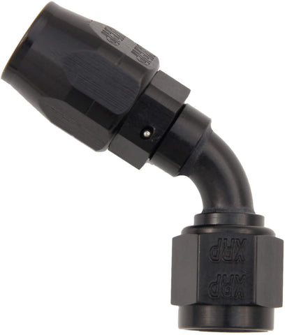 XRP -8 60º Double Swivel Hose End - Aluminum - Black