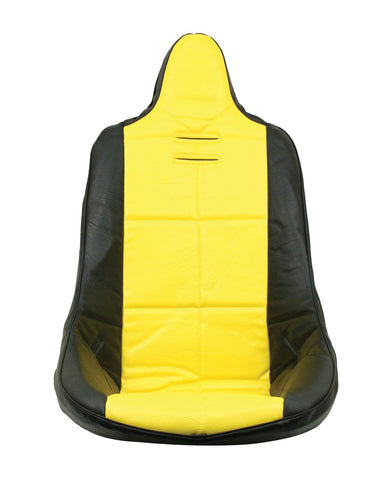 Seat Cover, Black/Yellow with Square Pattern, Each