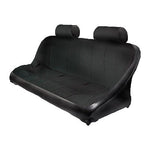 48" Rear Bench Seat with Adjustable Headrest Black Vinyl / Black Fabric