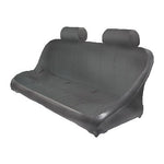 51" Rear Bench Seat with Adjustable Headrest Grey Vinyl / Grey Fabric