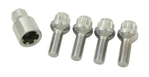 M12-1.5, VW Bolt Type, Ball Seat, 29mm Threaded Area, Set of 4
