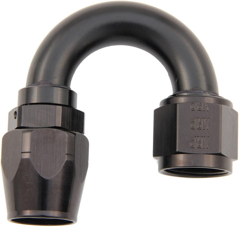 XRP -8 180º Double Swivel Hose End - Aluminum - Black