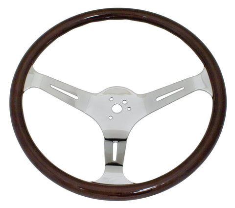 EMPI Classic Dark Wood Steering Wheel