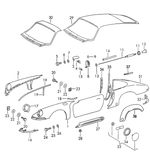 Fuel Door Release Knob for Porsche 911 (1970-79)