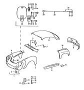 Multi Use Grommet for Porsche 356, 911, 912, 914, 924, 928, 940, 944 (1960-91) Guaranteed fitment Replaces old cracked or torn grommets Molded to OE dimensions and shape for easy installation and proper fit Heat and ozone resistant elastomer material is durable for long life 24 Month Unlimited Mileage Warranty Applications: 356 Fuel filler cap cable grommet (#33) 911, 912, 930 Fuel filler cap cable grommet (#22) 911, 912, 930 Heating cable grommet (#46) 914 Hood Pull Release Grommet (#33) 924, 944 Headlight