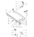 Targa Top Storage Support Right Side for Porsche 914 (1970-76)