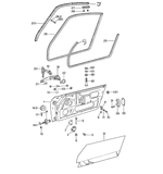 Ensure a perfect seal for your Porsche with our EPDM rubber door seal. Designed for 911, 912, and 930 models (1965-94), it resists water, debris, and UV damage. Reduces wind noise and door squeaks. #26 in diagram. 2 needed per car. Replaces 91153109502.