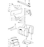 Door Panel Clip Receptor for Porsche 911 (1969-89), 912E (1976) and 914 (1970-76)