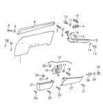 Left Interior Door Handle for Porsche 911 (1965-73) Manufactured of high-quality polymer materials to withstand UV exposure and intense cabin heat 24 Month Unlimited Mileage Warranty Guaranteed fitment Replace that broken factory door handle for passenger convenience and safety Direct-fit OE replacement design restores factory interior door handle appearance and function High-quality polymer and metal (where applicable) materials for long-term durability #9 in diagram. 1 required per car. Replaces: 915 116 