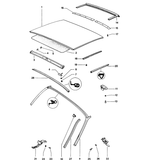 Right Roof Seal Attachment Rail for Porsche 914 Models (1970-76)