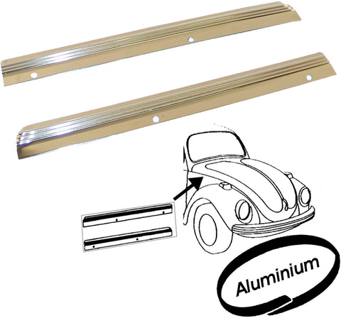 Enhance your vehicle’s look with this premium Moulding Set (2 pcs.) for the front panel, crafted in durable aluminum. Designed to fit left and right sides perfectly, these moldings offer a sleek finish and easy installation. Ideal for restoration or upgrading projects, they add elegance and protection to your car’s front end. Order now to refresh your ride!