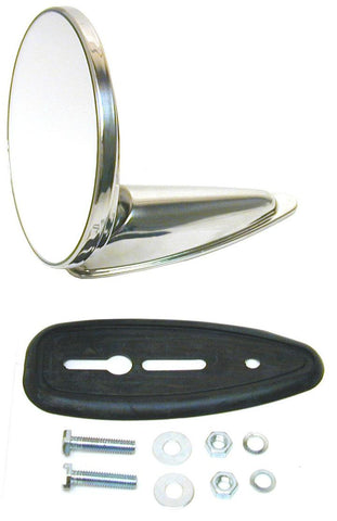 Exterior Mirror w/Stud for Porsche 356 (B and C) and 911, 912 (1964-66)