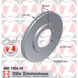 Zimmermann 24mm Front Vented Rotor for Porsche Carrera (1984-89)