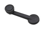 Window Crank, Metal Backed, H.D., Black, 68-74, Each