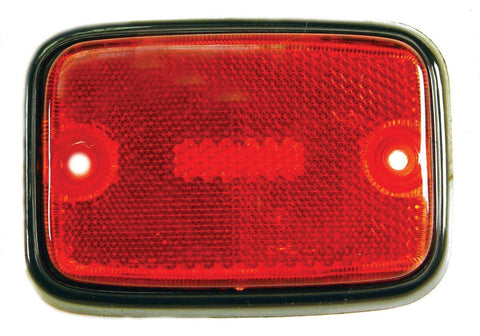 Side Marker Lens, Type 2, 75-79, Red/Black Trim, Each