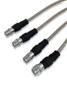 PMB Performance DirectFit Stainless-Steel Brake Lines - Set of 4 - 2005-12 Porsche Boxster/Cayman