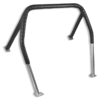 Give your new roll bar that finished custom look and feel. Conforms closely to roll bar, the sewn-in design allows it to wrap around tight bends and braces without buckling, for a smooth, professional look.  Black Naugahyde foam rubber backed cover. Fastens with a combination of aggressive Velcro and chrome snaps. Fits closely around bends and braces in a smooth, neat appearing manner. Includes cover for roll bar and rear braces.