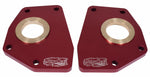 JayCee Billet Spring Plate Retainers eliminate tow-in on hard drag race launches, keeping your suspension stable at high speeds. CNC machined from 6061 aluminum, polished, anodized, and laser-engraved with the JayCee logo. Includes CNC machined bronze bearing bushing. Made in the USA. Sold in pairs.