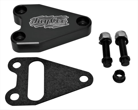 Experience top-notch performance with JayCee's Billet Oil Cooler Block-Off, crafted from robust 6061 aluminum. This kit comes with 12-point hardware and a sealing gasket for an effortless installation. Choose from three eye-catching anodized colors, and enjoy the sleek laser engraving that enhances your other JayCee products, ensuring a seamless look!
