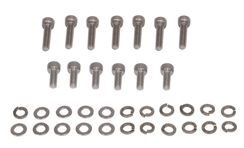 Streamline your track prep with JayCee's Allen Hardware Kit! Say goodbye to stock screwdriver-type screws and hello to quick adjustments. This comprehensive kit features 7 long Allen bolts for the body and 6 short bolts for stacks and screens/deflectors. Order today for hassle-free racing!