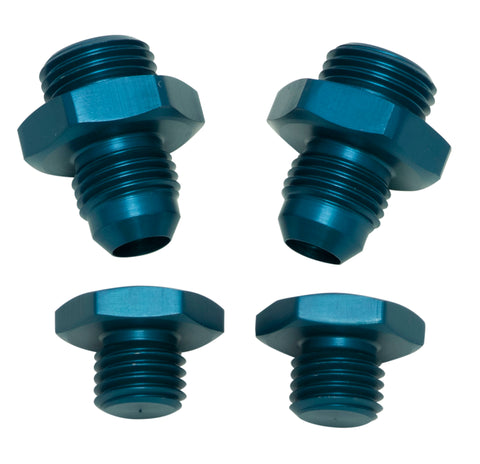 JayCee Pro Fuel Inlets - Blue, Pair