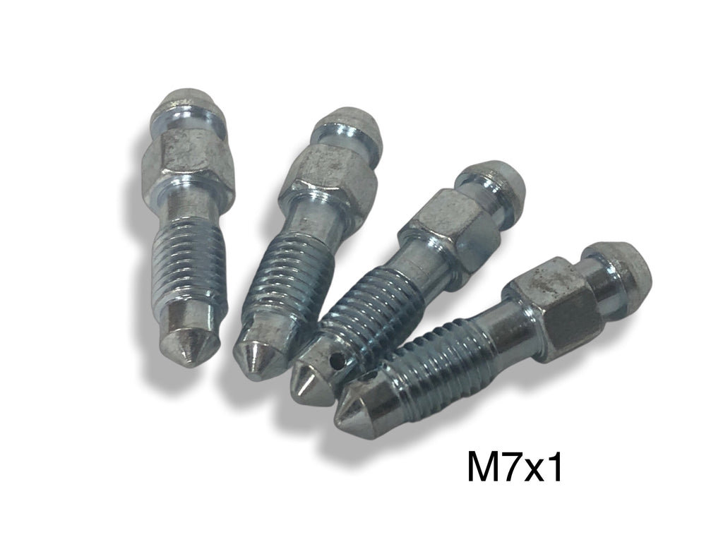 Brake Bleeder Bolt M7x1 28mm With Cap - Fits BMW, Kawasaki, Yamaha, Suzuki Motorcycles
