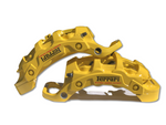 6-Piston Painted Caliper Restoration, Painted Caliper, Caliper Restoration, Yellow Ferrari caliper