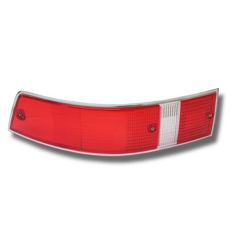 Transform Your Porsche 911 (1972-89) with Our Left US Style Red Tail Light w/ Chrome Trim! This tail light lens replacement guarantees fitment and enhances both vehicle look and resale value. It restores proper illumination and visibility with precision-molded OE dimensions for a tight, leak-proof fit. Features UV and scratch-resistant crystal-clear material and accurate OE color reproduction. Comes with a 24-month warranty. Replaces 901 631 905 04.
