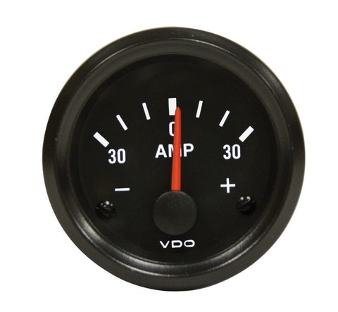 Check out the Cockpit Series Ammeter Gauge, featuring a bold black face and white numerals with a red pointer for optimal readability. This 30 AMP gauge is perfect for monitoring your vehicle's electrical system. With all the required hardware included, it's easy to install. Get yours from PMB Performance today!