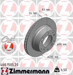 Zimmermann 24mm Rear Vented Rotor for Porsche Carrera (1984-89)