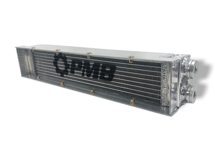 DIY Front Mount Oil Cooler oil cooling kit for Porsche 914 914-6 and 914-6/GT. Comes with oil cooler, shroud, oil lines, and has an optional oil tank. Requires fabrication