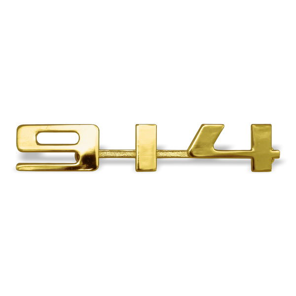 914Rubber Gold Metal 914 Emblem with Hardware for Porsche