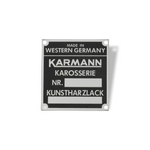 Karmann Chassis and Paint Number Badge with Rivets for Porsche 914 (All Years)